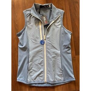 Ralph Lauren RLX Vest Tech Terry Blue‎ Golf Full Zip Size XS New NWT